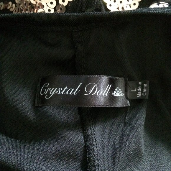 Crystal Doll Sequined Bodycon Dress Juniors Large - Picture 6 of 8
